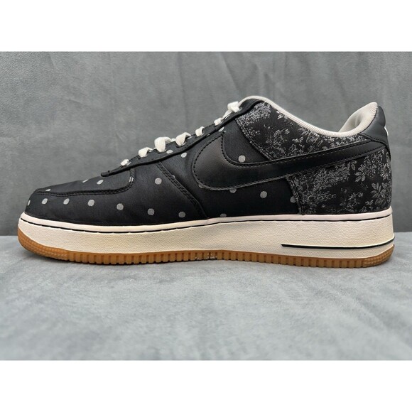 Nike Air Force 1 Low 07 LV8 Men's 13 Black Metallic Silver 718152-001 Shoes - Picture 4 of 12